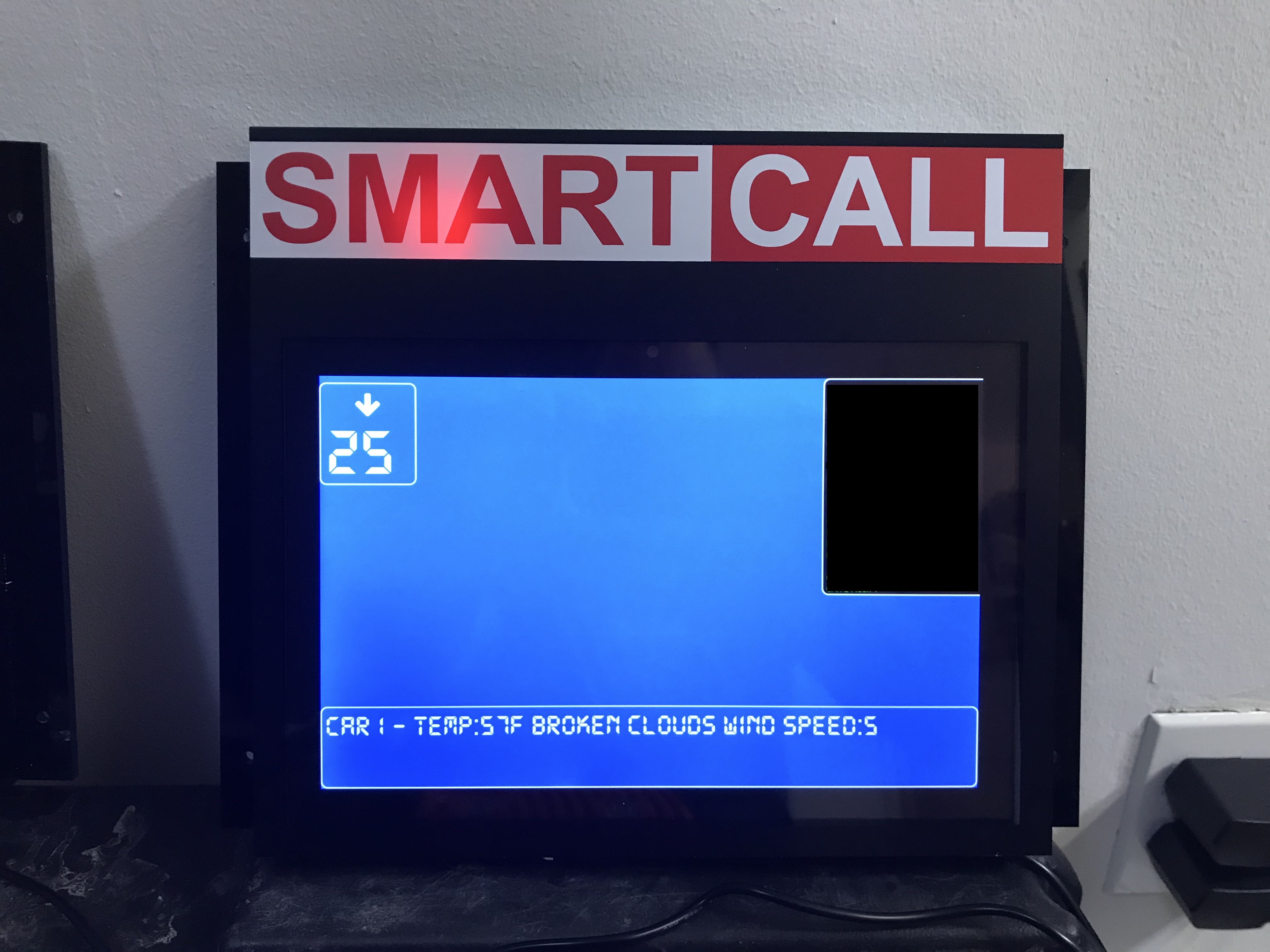 PATENT PENDING WIRELESS HOIST CALL BOX. Up/Down call buttons on every floor transmits RF signal for a distance of 1600-2600ft. hoistcom,hoist intercom,hoist callbox, hoist call box, smartcall, smartcall system,hoist communication system