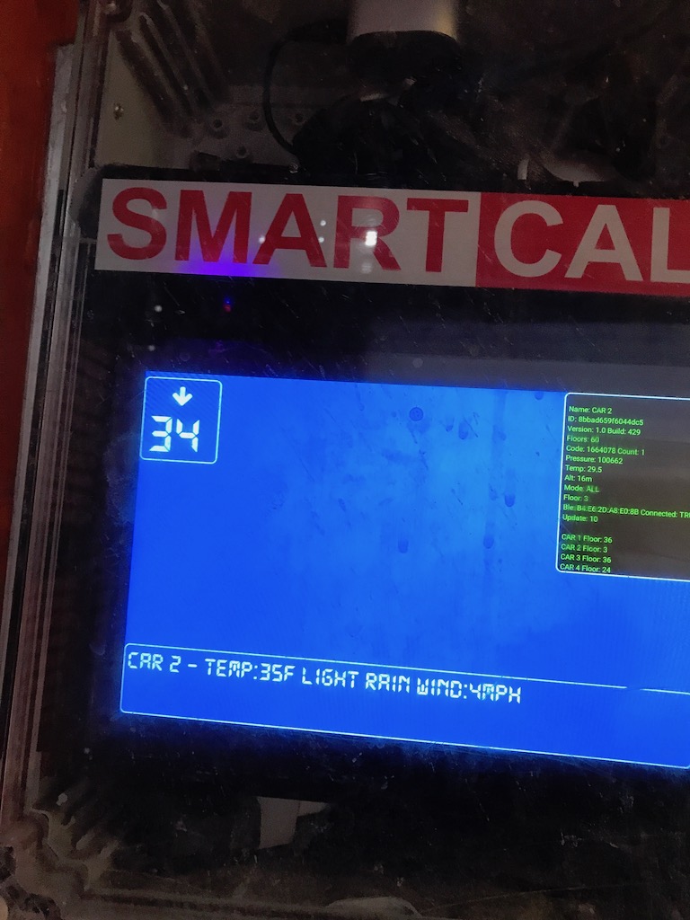 PATENT PENDING WIRELESS HOIST CALL BOX. Up/Down call buttons on every floor transmits RF signal for a distance of 1600-2600ft. hoistcom,hoist intercom,hoist callbox, hoist call box, smartcall, smartcall system,hoist communication system