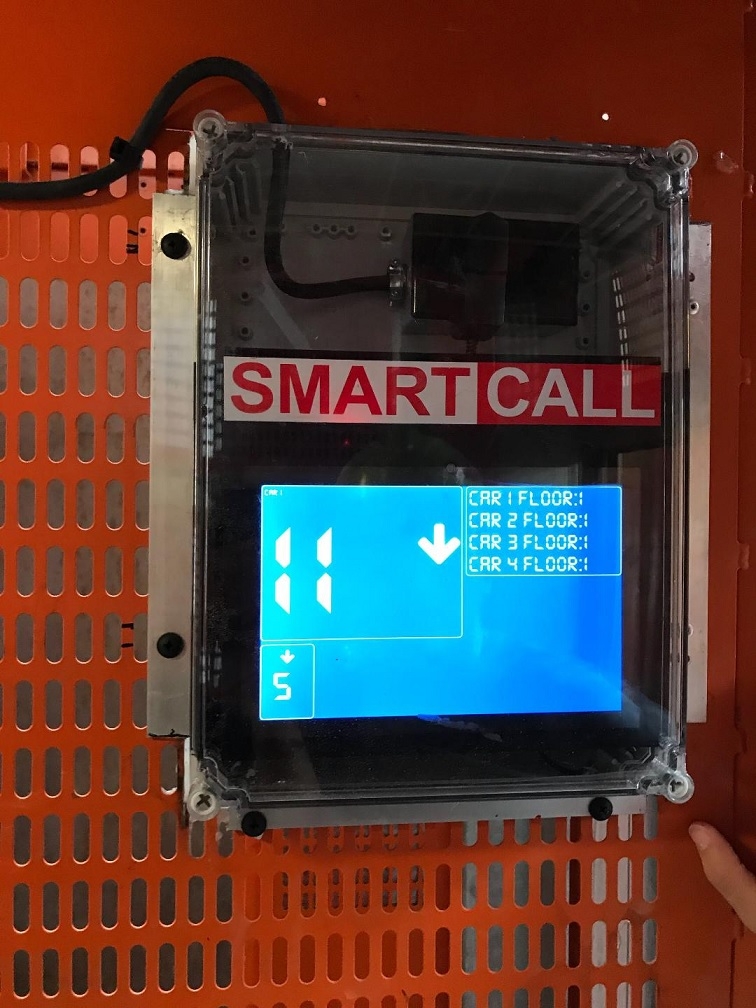 PATENT PENDING WIRELESS HOIST CALL BOX. Up/Down call buttons on every floor transmits RF signal for a distance of 1600-2600ft. hoistcom,hoist intercom,hoist callbox, hoist call box, smartcall, smartcall system,hoist communication system